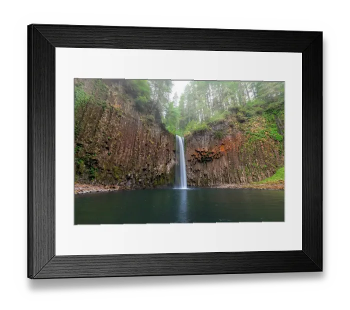 Framed Print : Abiqua Falls One Foggy Morning Framed Print : Abiqua Falls One Foggy Morning