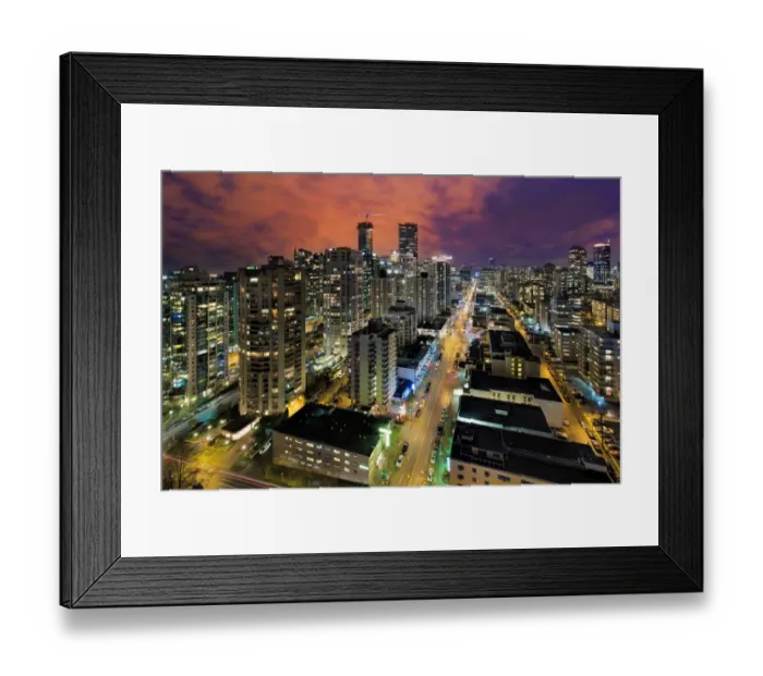 Framed Print : Nightlife on Robson Street Framed Print : Nightlife on Robson Street