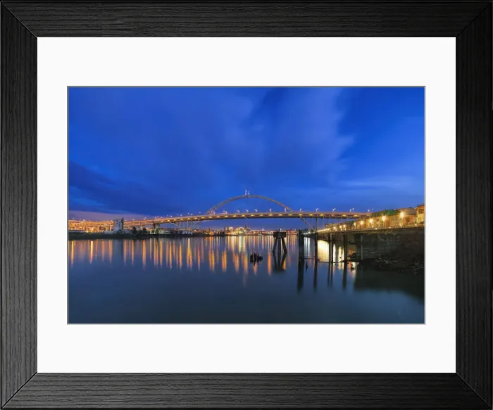 Framed Print : Fremont Bridge Blues Framed Print : Fremont Bridge Blues
