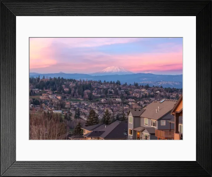 Framed Print : Pink in Happy Valley Oregon Framed Print : Pink in Happy Valley Oregon