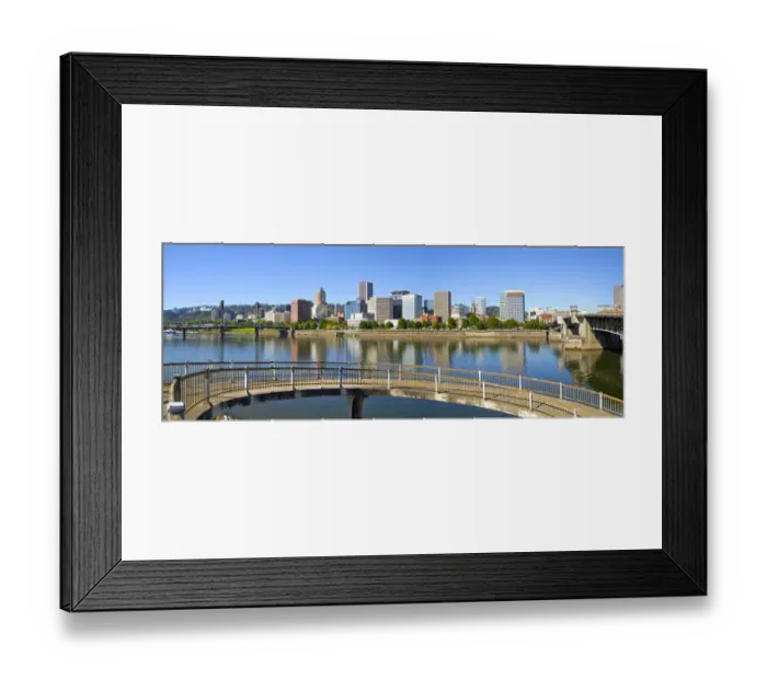 Framed Print : Portland Oregon Downtown Skyline Panorama Framed Print : Portland Oregon Downtown Skyline Panorama