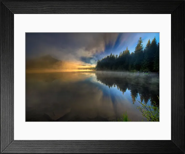 Framed Print : Sunrise at Trillium Lake, Oregon Framed Print : Sunrise at Trillium Lake, Oregon