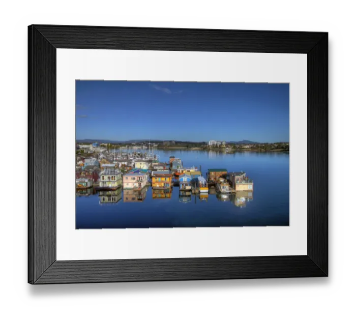 Framed Print : House Boats at Fishermans Wharf in Victoria BC Framed Print : House Boats at Fishermans Wharf in Victoria BC