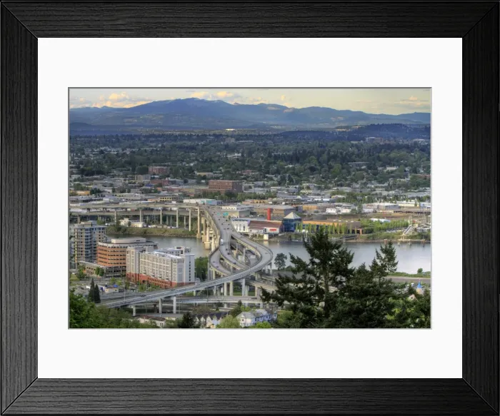 Framed Print : View of Marquam Freeway from Marquam Hill Framed Print : View of Marquam Freeway from Marquam Hill