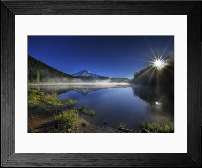 Framed Print : Sunrise at Trillium Lake, Oregon 3 - HDR Framed Print : Sunrise at Trillium Lake, Oregon 3 - HDR