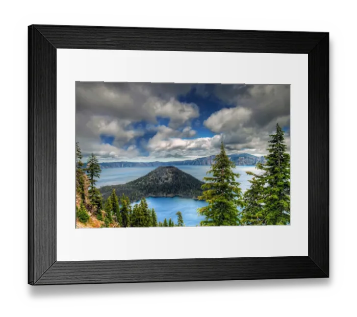 Framed Print : Wizard Island in Crater Lake National Park Oregon Framed Print : Wizard Island in Crater Lake National Park Oregon