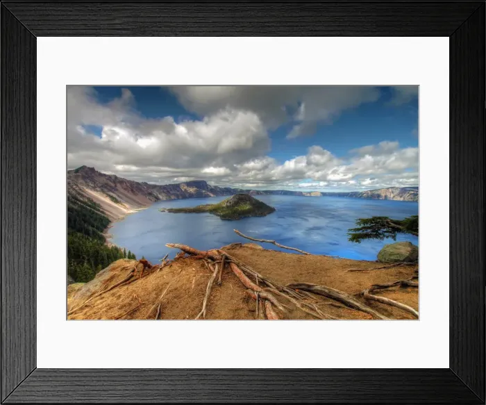 Framed Print : Wizard Island in Crater Lake in Central Oregon Framed Print : Wizard Island in Crater Lake in Central Oregon