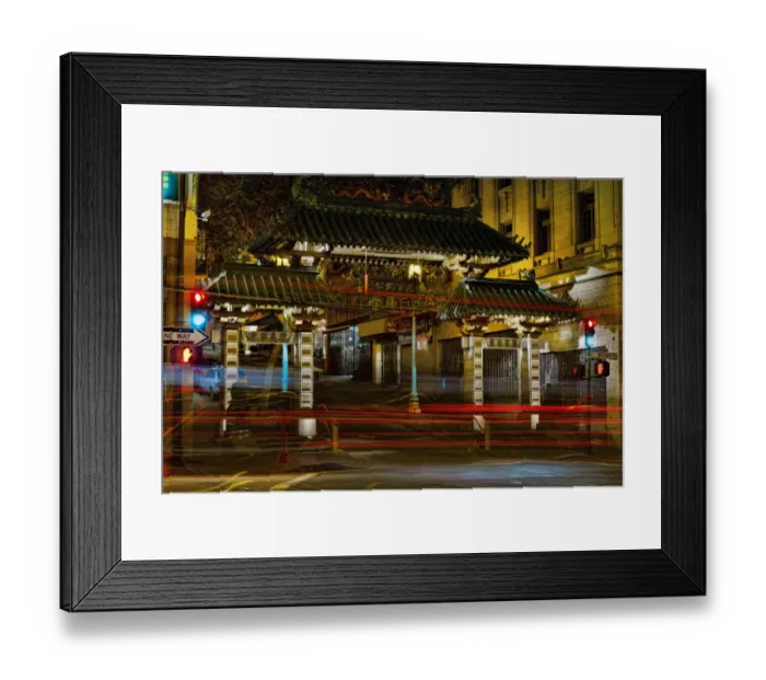 Framed Print : Chinatown Gate at night in San Francisco Framed Print : Chinatown Gate at night in San Francisco