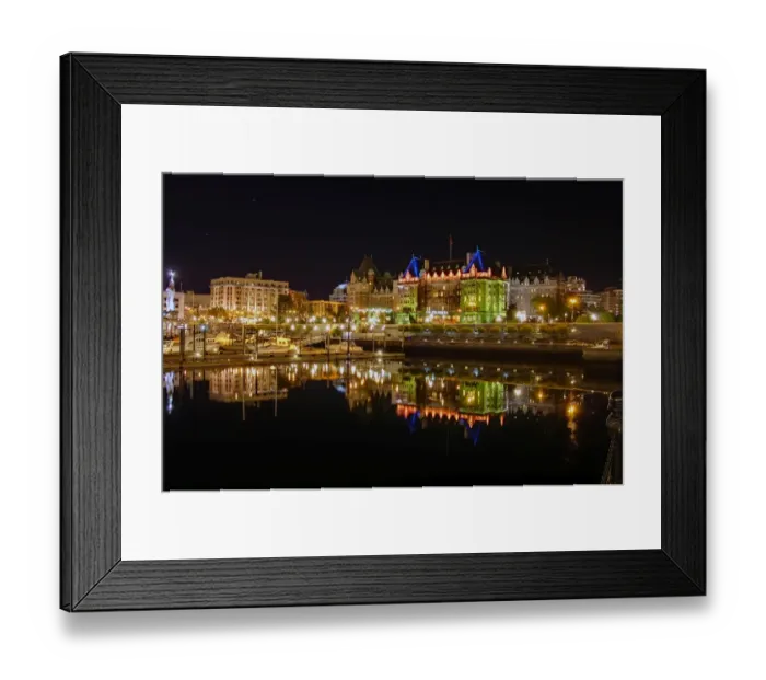 Framed Print : Empress Hotel at night in Victoria Framed Print : Empress Hotel at night in Victoria