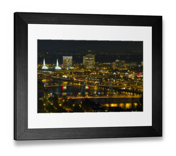 Framed Print : Bridges at night Framed Print : Bridges at night