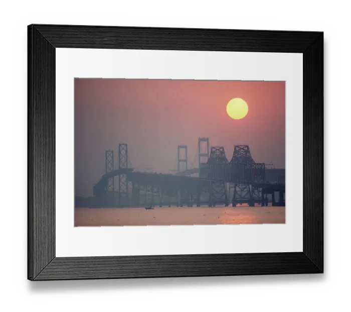 Framed Print : USA, Maryland, Chesapeake Bay Bridge near Annapolis, sunset Framed Print : USA, Maryland, Chesapeake Bay Bridge near Annapolis, sunset