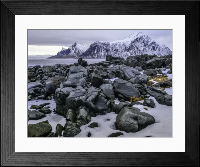 Framed Print : Skagsanden shoreline - Lofoten Islands Framed Print : Skagsanden shoreline - Lofoten Islands