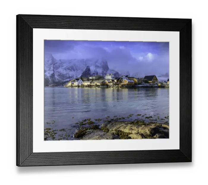Framed Print : Hamnoy Fishing Village in Winter