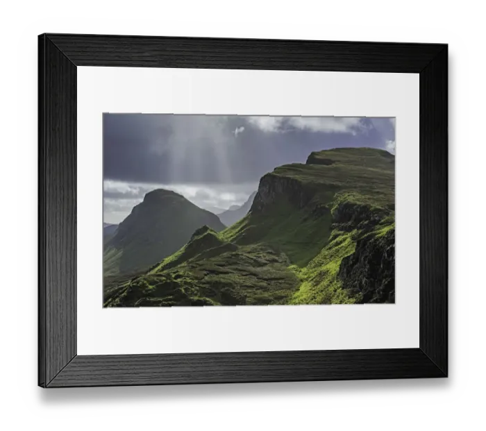 Framed Print : Storm clouds at the Quiraing Isle of Skye