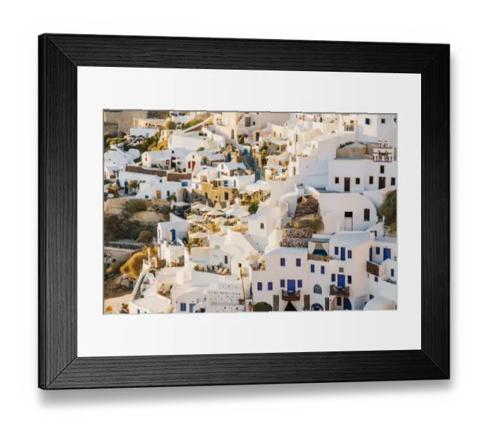 Framed Print : Oia village at sunset, Santorini, Greece Framed Print : Oia village at sunset, Santorini, Greece