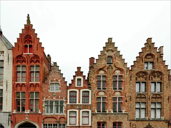 Traditional Flemish architecture in Bruges, Flanders, Belgium