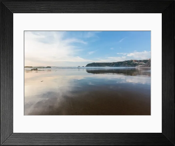 Framed Print : Arrifana beach during low tide, Algarve, Portugal