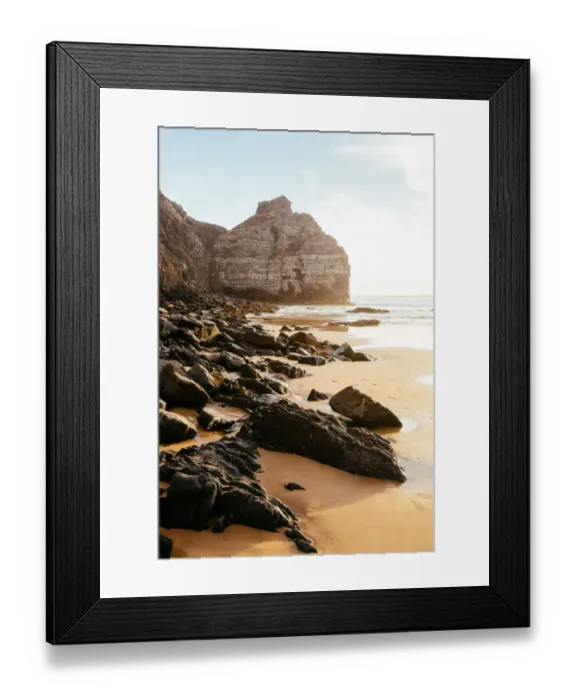 Framed Print : Coastal landscape at Arrifana beach, Algarve, Portugal Framed Print : Coastal landscape at Arrifana beach, Algarve, Portugal