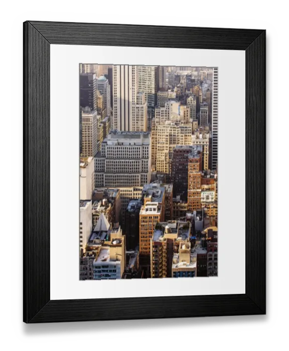 Framed Print : Aerial view of skyscrapers in Manhattan, New York, NY, United States Framed Print : Aerial view of skyscrapers in Manhattan, New York, NY, United States