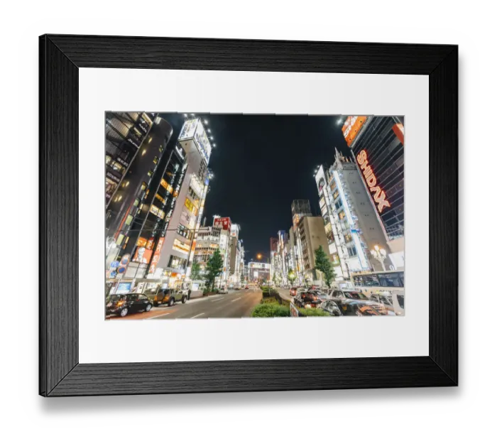 Framed Print : Illuminated streets of Shinjuku at night, Tokyo, Japan Framed Print : Illuminated streets of Shinjuku at night, Tokyo, Japan