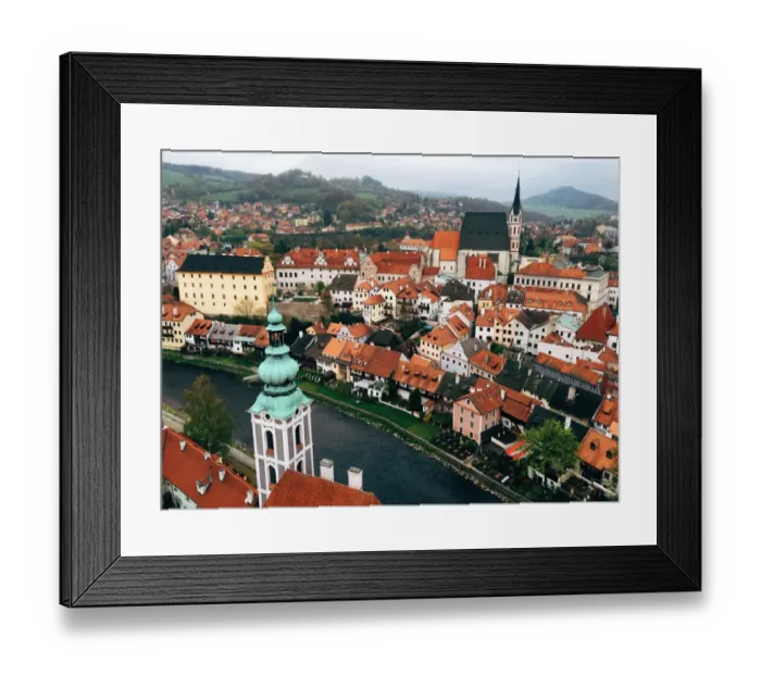 Framed Print : Cesky Krumlov cityscape on a sunny day, South Bohemia, Czech Republic Framed Print : Cesky Krumlov cityscape on a sunny day, South Bohemia, Czech Republic