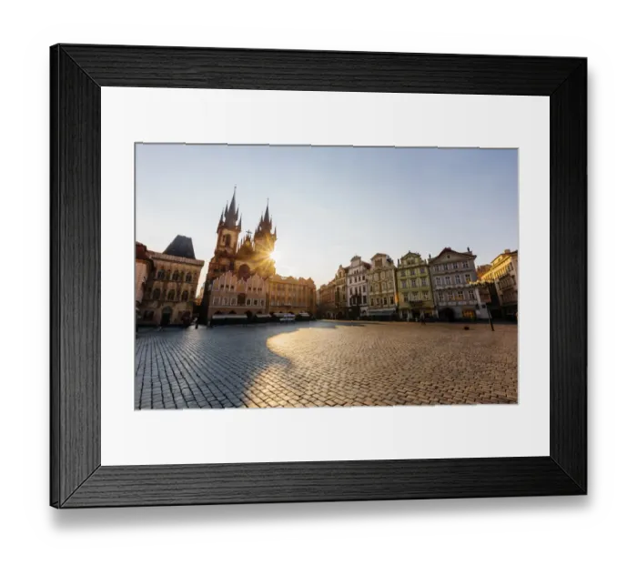 Framed Print : Old Town Square and Tyn Church at sunrise, Prague, Czech Republic Framed Print : Old Town Square and Tyn Church at sunrise, Prague, Czech Republic