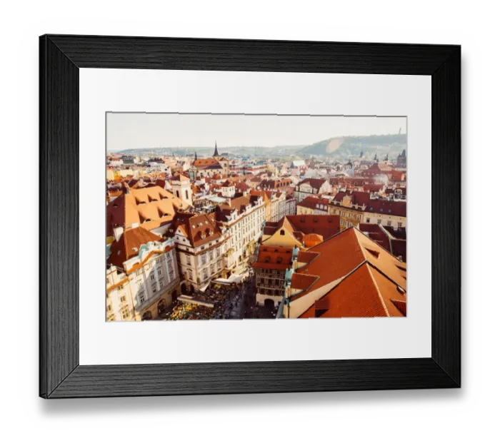 Framed Print : High angle view of Prague Old Town, Czech Republic Framed Print : High angle view of Prague Old Town, Czech Republic