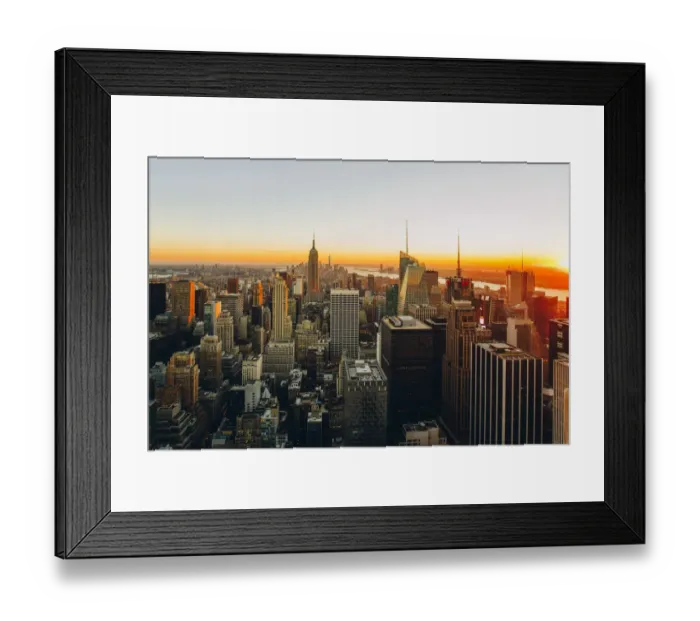 Framed Print : Aerial view of Manhattan at sunset, New York City, USA Framed Print : Aerial view of Manhattan at sunset, New York City, USA