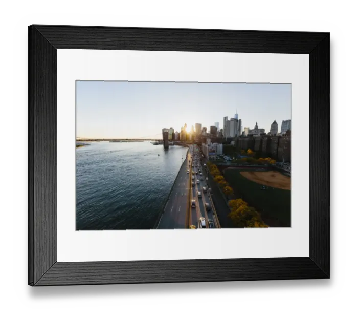Framed Print : Sunset in Manhattan downtown, New York City, USA Framed Print : Sunset in Manhattan downtown, New York City, USA