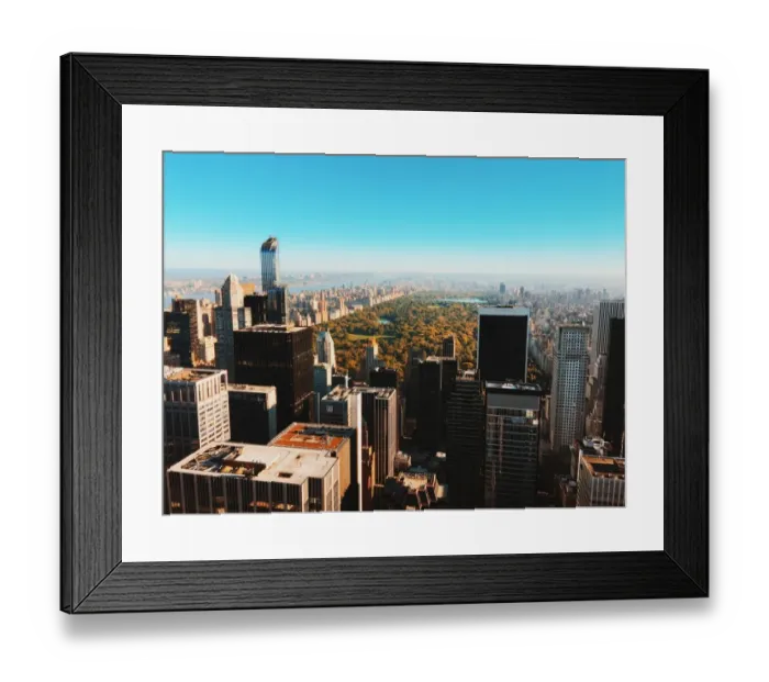 Framed Print : Aerial view of Manhattan in autumn Framed Print : Aerial view of Manhattan in autumn