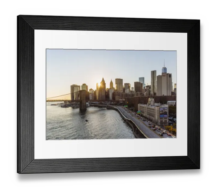 Framed Print : Downtown, Manhattan at sunset, New York, USA Framed Print : Downtown, Manhattan at sunset, New York, USA