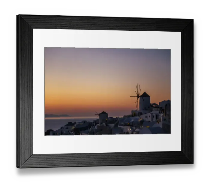 Framed Print : Oia village after sunset, Santorini, Greece Framed Print : Oia village after sunset, Santorini, Greece