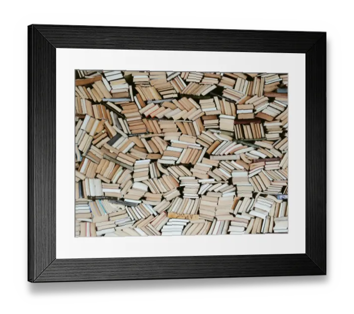 Framed Print : Hundreds of books in chaotic order Framed Print : Hundreds of books in chaotic order