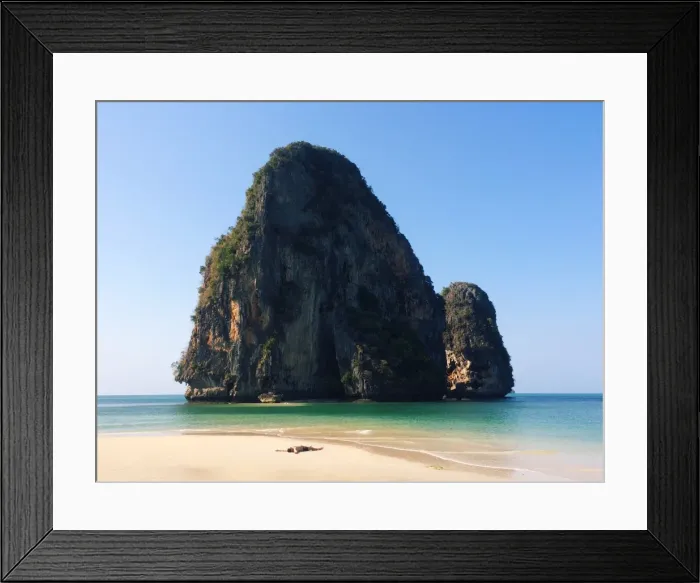 Framed Print : Young man chilling on the Phra Nang beach, Thailan Framed Print : Young man chilling on the Phra Nang beach, Thailan