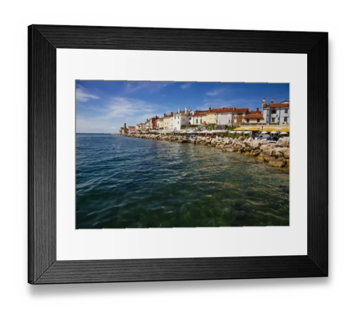 Framed Print : Piran waterfront, Adriatic Sea, Slovenia