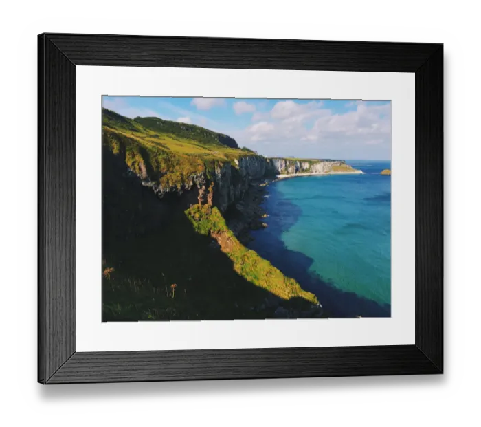 Framed Print : Cliffs in Carrick-a-rede, Northern Ireland Framed Print : Cliffs in Carrick-a-rede, Northern Ireland