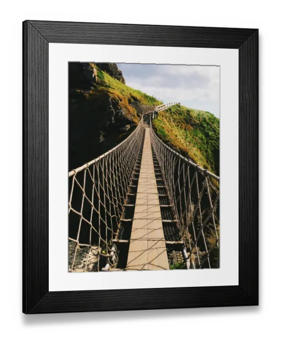 Framed Print : Carrick-a-rede rope bridge, Northern Ireland Framed Print : Carrick-a-rede rope bridge, Northern Ireland
