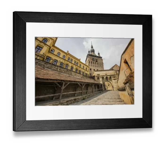 Framed Print : Entrance into Sighisoara citadel, Romania Framed Print : Entrance into Sighisoara citadel, Romania