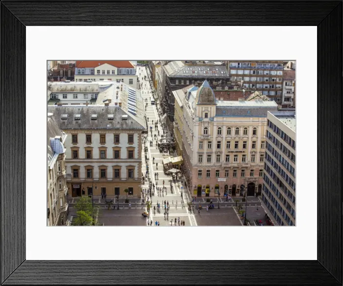 Framed Print : View from Szent Istvan Basilica, Budapest, Hungary