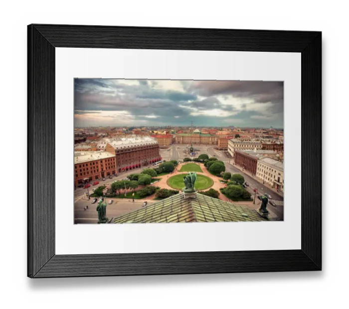 Framed Print : High angle view from St. Isaacs Cathedral, Russia Framed Print : High angle view from St. Isaacs Cathedral, Russia