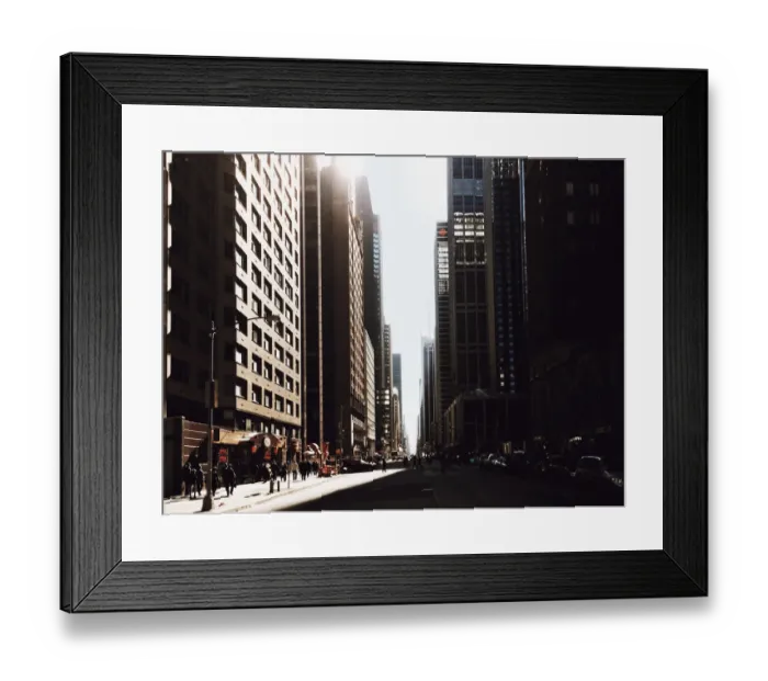 Framed Print : Sun shining through the Fifth Avenue, Manhattan, New York City Framed Print : Sun shining through the Fifth Avenue, Manhattan, New York City
