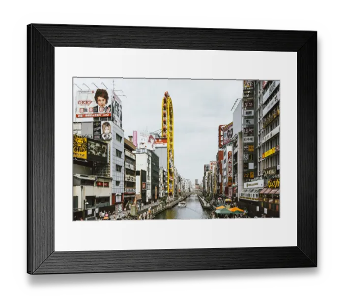 Framed Print : Dotonbori canal in Osaka, Kansai region, Japan Framed Print : Dotonbori canal in Osaka, Kansai region, Japan