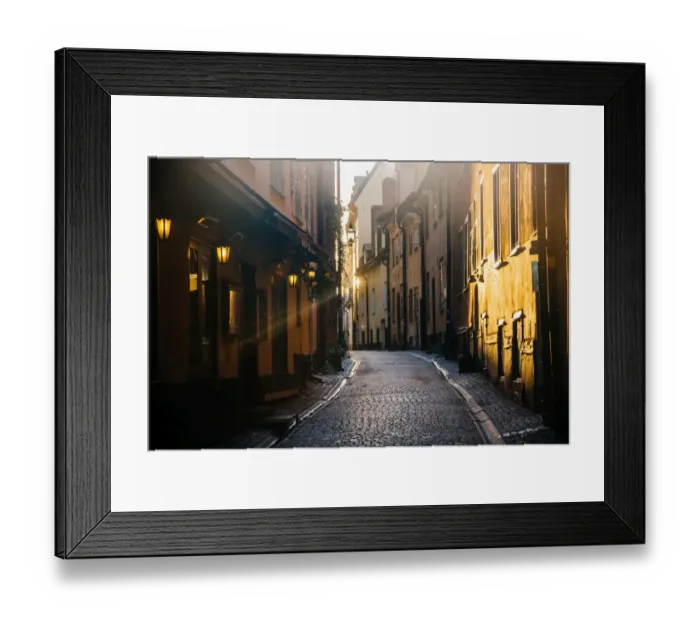 Framed Print : Soft morning light on the streets of Gamla Stan (Old Town) in Stockholm, Sweden Framed Print : Soft morning light on the streets of Gamla Stan (Old Town) in Stockholm, Sweden