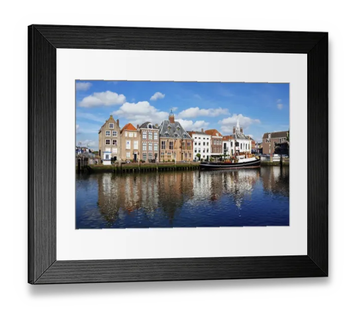 Framed Print : Old town of Mssluis, South Holland, Netherlands