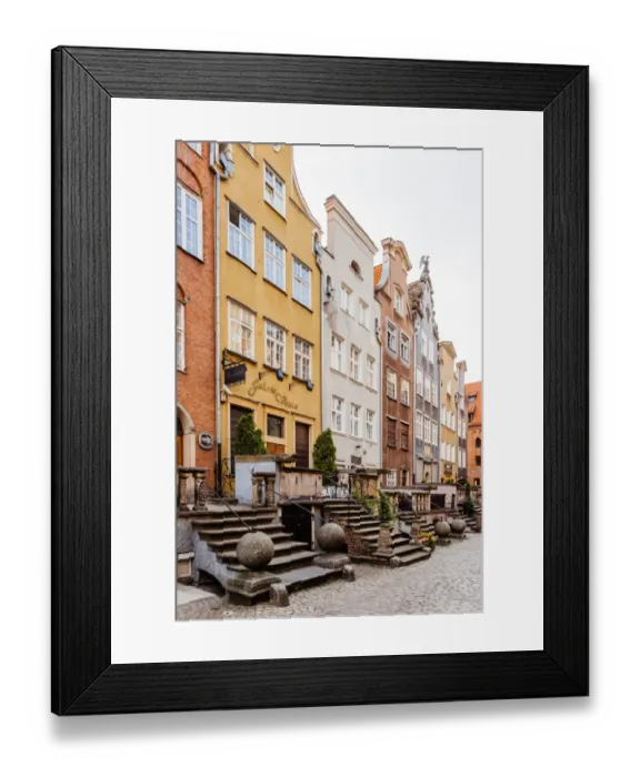 Framed Print : St Marys Street (Ulica Mariacka) in Gdansk, Poland