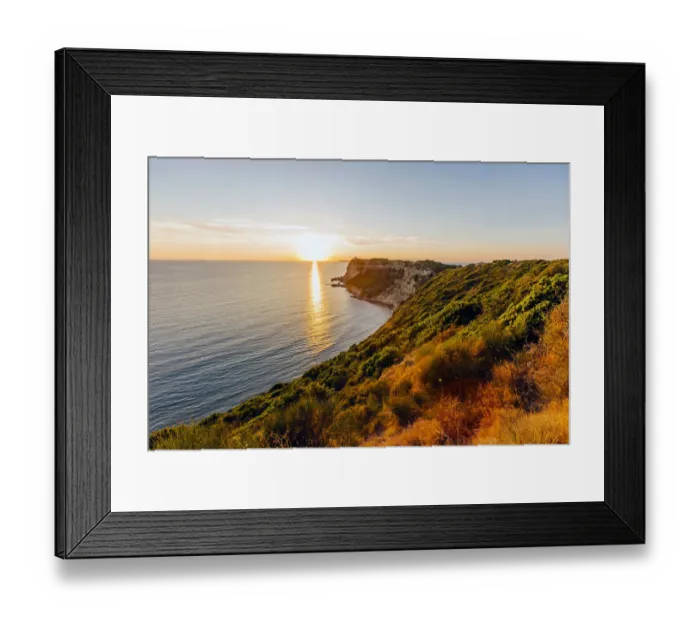 Framed Print : Sunset on Corfu island, Greece