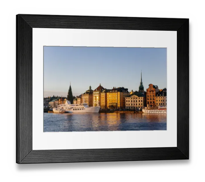 Framed Print : Gamla Stan (Old town) of Stockholm on a sunny morning, Sweden Framed Print : Gamla Stan (Old town) of Stockholm on a sunny morning, Sweden