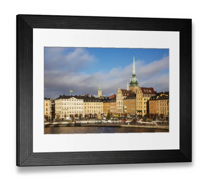 Framed Print : Gamla Stan (Old Town) on a sunny day, Stockholm, Sweden Framed Print : Gamla Stan (Old Town) on a sunny day, Stockholm, Sweden