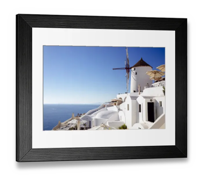 Framed Print : Traditional windmill in Oia, Santorini, Greece Framed Print : Traditional windmill in Oia, Santorini, Greece
