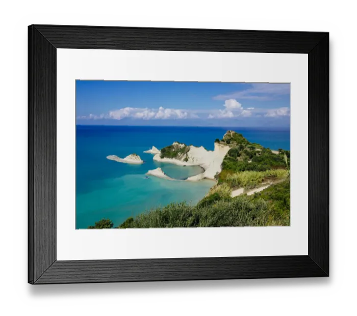 Framed Print : Drastis Cape cliffs, Corfu island, Greece Framed Print : Drastis Cape cliffs, Corfu island, Greece